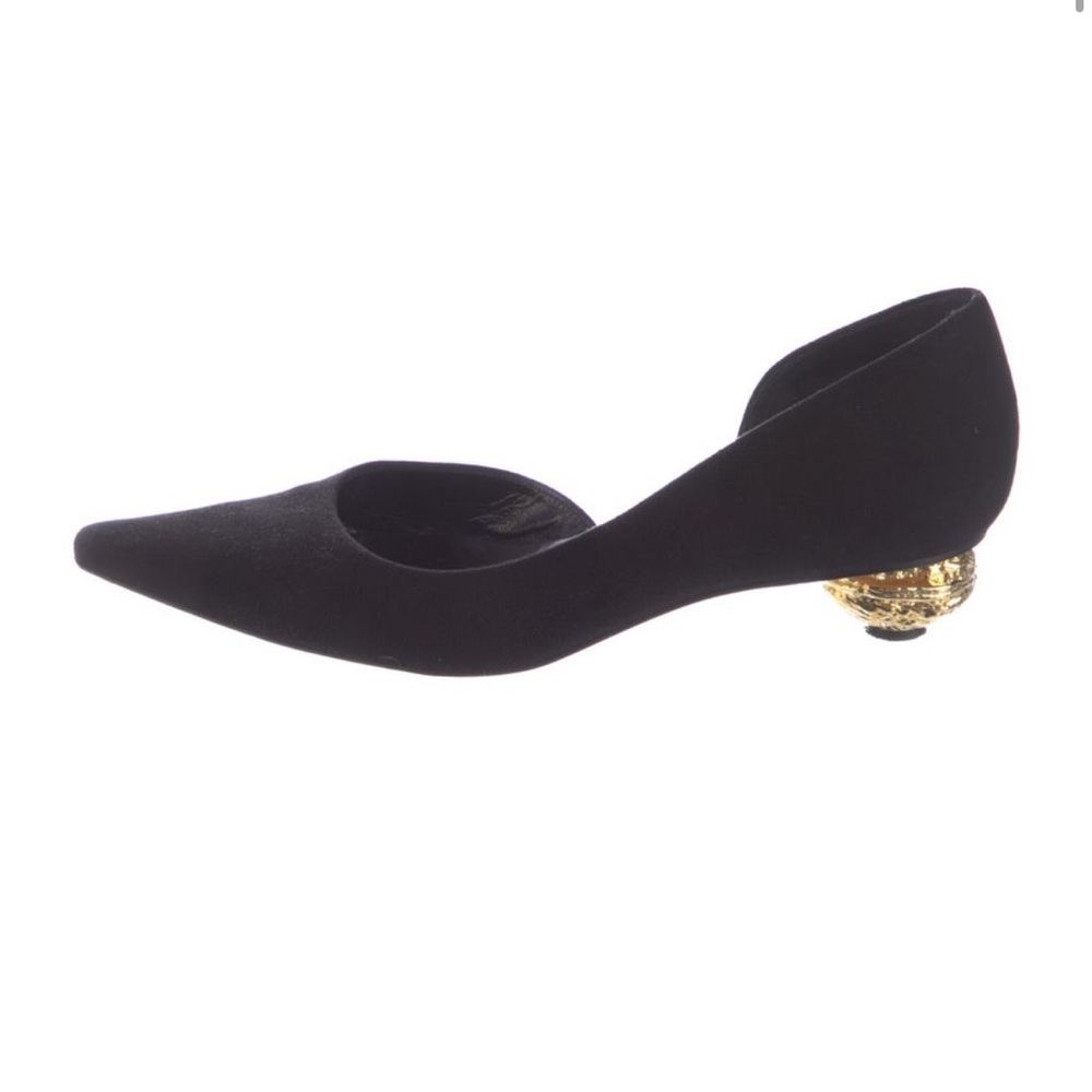 Loewe suede kitten heel